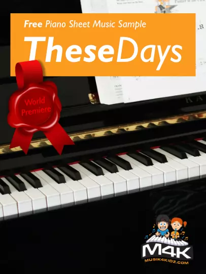 Free Piano Sheet Music Sample These Days