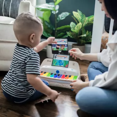 Toddler Learning the Piano from a Young Age